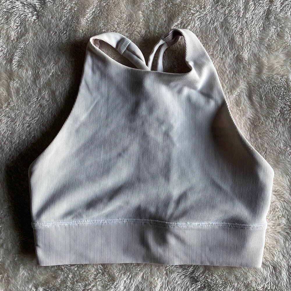 Lululemon Ribbed High Neck Sports Bra - size 6